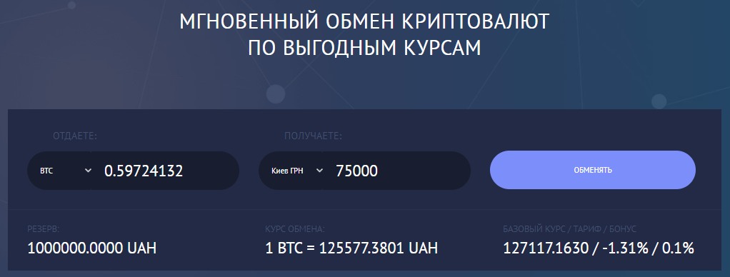 Bitcoin на наличные ГРН  в Киеве